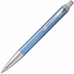 Ручка шариковая "IM Premium Blue CT", корпус-латунь, анодированный алюминий, хром (Parker)