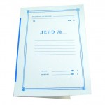 Папка-обложка A4 "Дело", мелованный картон, 320г/м2, белый, 20мм (Лотос)