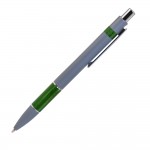Ручка шариковая "Colibri", алюминий, корпус-серый/зеленый, хром (Portobello)