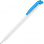 Ручка шариковая "Favorite", пластик, корпус белый, синий клип, синий (Open)