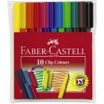 Фломастеры 10 цветов, "Clip Colours", с клипом (Faber-Castell)