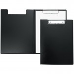 Папка-планшет А4, зажим, крышка, до 100л, пластик, черный (Berlingo)