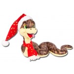 Игрушка мягкая "Змея" Mister Christmas, h=25см, коричневый