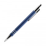 Ручка шариковая "City", алюминий, корпус-синий мат.лак, хром (Portobello)