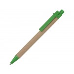 Ручка шариковая одноразовая "ЭКО 3.0", коричнево-зеленый, 0,5мм, синий