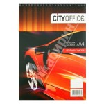 Блокнот А4,  60л, клетка, спираль, мелованный картон "Скорость-Honda" (CityOffice)