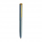 Ручка шариковая "Grandomatic", со штампом 35х9мм, 4 строки, корпус-хром/позолота (Trodat)