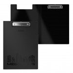 Папка-планшет А4, зажим, крышка, до  50л, "Megapolis", внутр. карман, пластик, черный (Erich Krause)