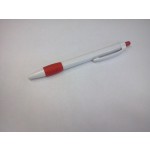 Ручка шариковая, белый, зона захвата и кнопка красные (Paper Mate)