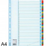 Разделитель А4 картонный, цифровая нумерация 1-31, ламинированный титульный лист, цветной (Esselte)