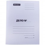 Папка-скоросшиватель A4 "Дело", мелованный картон, 300г/м2, белый, 30мм (OfficeSpace)