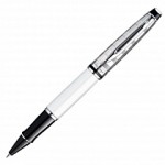 Ручка-роллер "Expert 3 Deluxe White CT", корпус-латунь, лак, хром (Waterman)