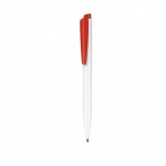 Ручка шариковая одноразовая "Dart Polished", белый, красный клип (Senator)