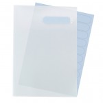 Папка-уголок А4, матовый пластик 0,15мм, сменные наклейки для маркировки, 12шт/уп, прозрачный(Leitz)