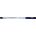Ручка гелевая, прозрачный, 0,5мм, синий, без логотипа (Workmate)