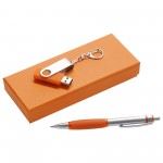 Набор "Notes": Ручка "Boomer" + Флеш-карта "Twist" 8GB, оранжевый
