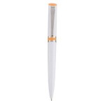 Ручка шариковая "Grand", белый корпус, оранжевый клип