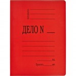 Папка-скоросшиватель A4 "Дело", мелованный картон, 360г/м2, красный, 25мм (Attache)