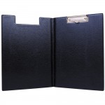 Папка-планшет А4, зажим, крышка, до 100л, внутренний карман, картон/пвх, синий (ДПС)