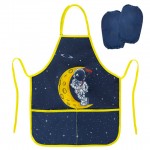 Фартук для детского творчества + нарукавники "Spaceman", 2 кармана, набор (Brauberg)