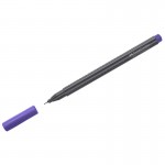 Ручка капиллярная одноразовая "Grip Finepen", черный, 0,4мм, сине-фиолетовый (Faber-Castell)