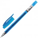 Ручка гелевая "Income", тонированный, игольчатый, 0,5мм, синий (Brauberg)