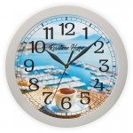 Часы настенные пластиковые "Утренный кофе", круглые (Вега)