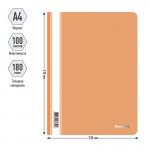 Папка-скоросшиватель А4, прозрачный верхний лист, пластик 180мкм, оранжевый (Berlingo)