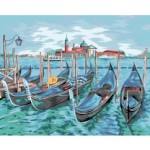 Картина по номерам "Гондолы в Венеции", 40х50см (Фрея)