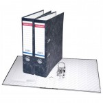 Папка-регистратор А5 70мм, "Basic", этикетка, бумага, металлический кант, мрамор (Erich Krause)