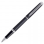 Ручка-роллер "Hemisphere Matte Black CТ", корпус-латунь, мат.лак, хром (Waterman)