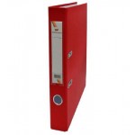 Папка-регистратор А4 50мм, карман, PP, металлический кант, красная (Workmate)