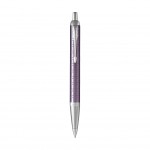 Ручка шариковая "IM Premium Dark Violet CT", корпус-латунь, анодированный алюминий, хром (Parker)