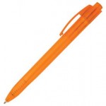 Ручка шариковая одноразовая "Eastwood", прозрачный корпус, оранжевый (Open)