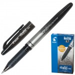 Ручка стираемая гелевая "Frixion Pro", резиновый упор, 0,7мм, черный (Pilot)