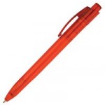 Ручка шариковая одноразовая "Eastwood", прозрачный корпус, красный (Open)