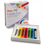Пастель для ткани  7 цветов, "FabricFun Pastels", для рисования на натуральных тканях (Pentel)