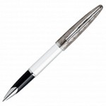 Ручка-роллер "Carene Contemporary White ST", корпус-латунь, лак, серебро (Waterman)