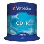 Диск CD-R 700Mb 52x, 100шт/уп, Cake Box (Verbatim)