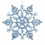 Украшенее новогодние "Снежинка", 16,5*16,5 см цвет голубой