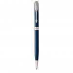 Ручка шариковая "Sonnet Slim Lacque Blue CT", корпус-латунь, лак, палладий (Parker)