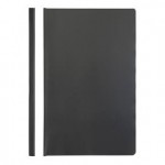 Папка-скоросшиватель А4, прозрачный верхний лист, пластик 120мкм, черный (Workmate)