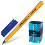 Ручка шариковая одноразовая "Tops 505 F", желтый корпус, 0,8мм, синий (Schneider)