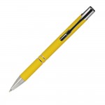 Ручка шариковая "Alpha", алюминий, корпус-желтый, хром, soft touch (Portobello)