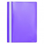 Папка-скоросшиватель А4, прозрачный верхний лист, пластик 120/160мкм, фиолетовый (Бюрократ)