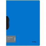 Папка с клипом А4, "Color Zone", матовый пластик, до 40 листов, голубой, 0,45мм (Berlingo)