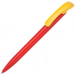 Ручка шариковая "Clear Solid", красный, желтый клип (Ritter-Pen)