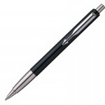 Ручка шариковая "Vector Standard Black CT K01", корпус-нерж.сталь/пластик, хром, M (Parker)