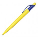 Ручка шариковая "Viva", желтый, синий клип (Burger Pen)
