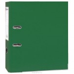 Папка-регистратор А4 80 мм, "Office Line", карман, металлический кант, зеленый (Lamark)